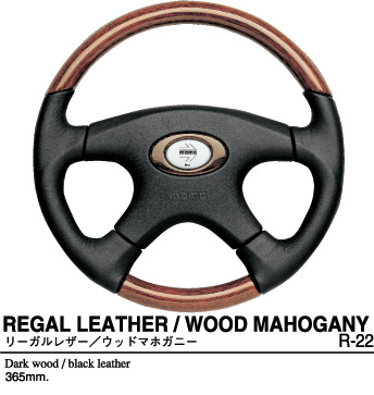 MOMO ステアリング リーガルレザー/ウッドマホガニー R-22（正規輸入品 ...