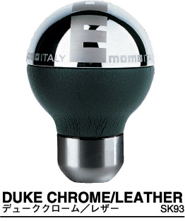 MOMO シフトノブ デューク クローム/レザー SK93(正規輸入品)(DUKE CHROME/LEATHER)