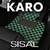 KARO(カロ) フロアマット SISAL(シザル) FJクルーザー用<楕円ストッパー> マット点数:4 品番:2930 1セット■型式:GSJ15W ■駆動方式:4WD ■年式始:H22/12 ■フットレスト:有り。 ■対応フック:純正S ■車種補記:FJクルーザー(カラーパッケージ、オフロードパッケージ含む) ※カラー(ブルー/ブラック、レッド/ブラック、オレンジ/ブラック、シルバー/ブラック、イエロー/ブラック、ホワイト/ブラック、グリーン/ブラック、ネイビー/ブラック)をお選び頂き、「その他記載欄」へご記載下さい。の詳細はクリック!