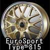 EuroSport Type 815 12インチ×4.00B 4H-100 +43 セミグロスゴールド(1本)●JWL-T 規格適合品(2013 年新基準) ●付属品価格:センターキャップセット、エアーバルブ ●HUB 径:φ73.1 ●ハブ高:29mm ●ディスク突出:9.0mm ●リム深さ:2mm の詳細はクリック!