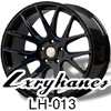Lxryhanes LH-SPORTS LH-013 16インチ×5.0J 4H-100 +45 Black Alumite・ブルーライン●付属品:センターキャップ、エアーバルブの詳細はクリック!