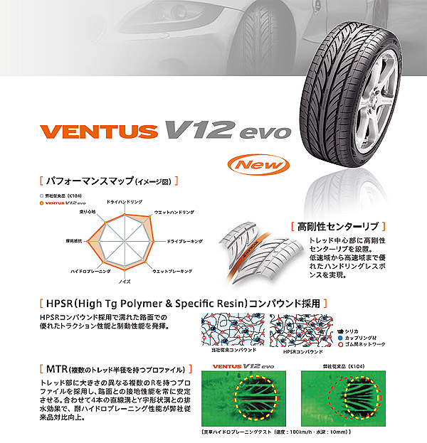 Ventus V12 Evo K110 乗用車用 19インチタイヤ販売終了 Dac