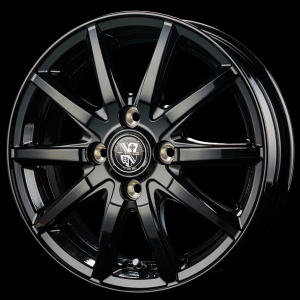 T.R.G.-GB10 14インチ×5.5J 4H-100 +42 GLOSS BLACK(1本)●ハブ高:39.5mm ●ディスク突出:9.6mm