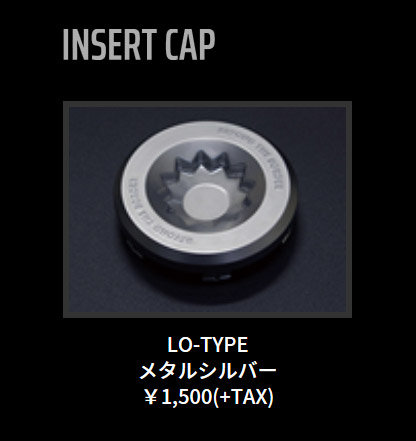LYCAN（ライカン） 16インチ用　別売り　INSERT CAP LO-TYPE メタルシルバー4個セット