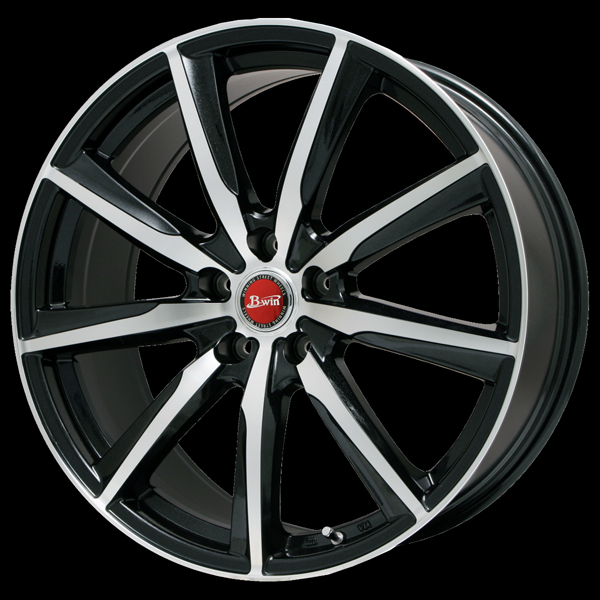 B-win VENOZA9 17インチ×7.0J 5H-100 +48 ブラックポリッシュ（1本）●ハブ径：67.1Φ　●ハブ高：43mm　●ディスク突出：+4.5mm