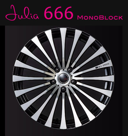 Julia 666 MONOBLOCK 19C`~8.0J 5H-100 +48 MAT BLACK POLISHi1{jtiFubNGA[ouAZ^[I[ig@nua F73 JWL / VIAKiK@HUBF36mm@dʁF12.3kg